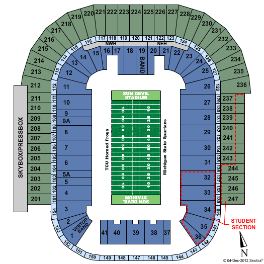 Mountain America Stadium Baffalo Wild Wings Bowl Seating Chart